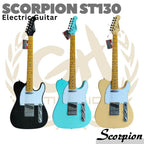 SCORPION ST130 Electric Guitar | Gitar Listrik Elektrik Telecaster - BK, TANPA AMPLI