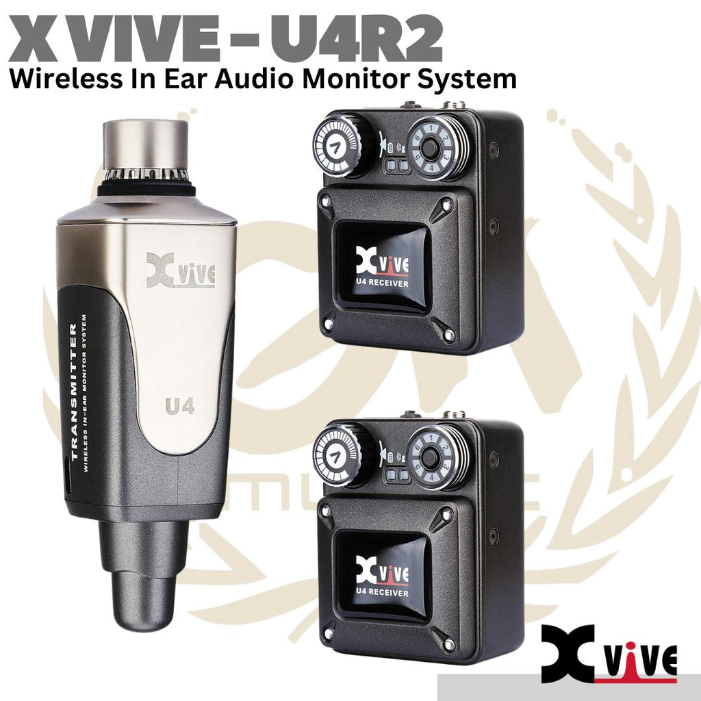 XVIVE U4R2 In Ear Audio Monitor Wireless System with 2 Receiver