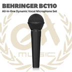Behringer BC110 All-in-One Dynamic Vocal Microphone Set - BC 110 Mic Genggam Hand Held BC-110 Mikrofon Kabel Lepas Pasang