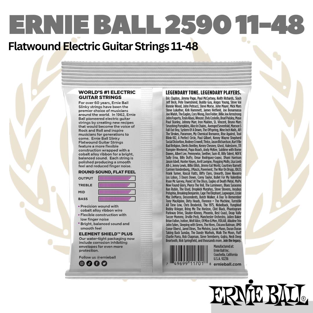 Ernie Ball 2590 Electric Guitar Strings, 11-48 - Senar Gitar Elektrik