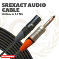 SREXACT 6,5 mm Jack TRS Balanced to XLR Male Microphone Cable - Kabel Mic 3 Pin to 6.5 TRS