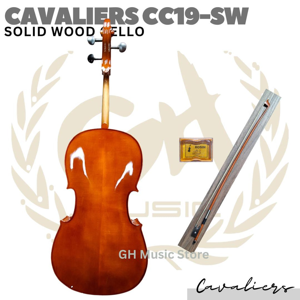 Cavaliers CC19-SW Cello Solid Wood Outfit | 4/4 3/4 1/2 Size