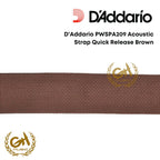 D'Addario PWSPA209 Acoustic Strap Quick Release Brown