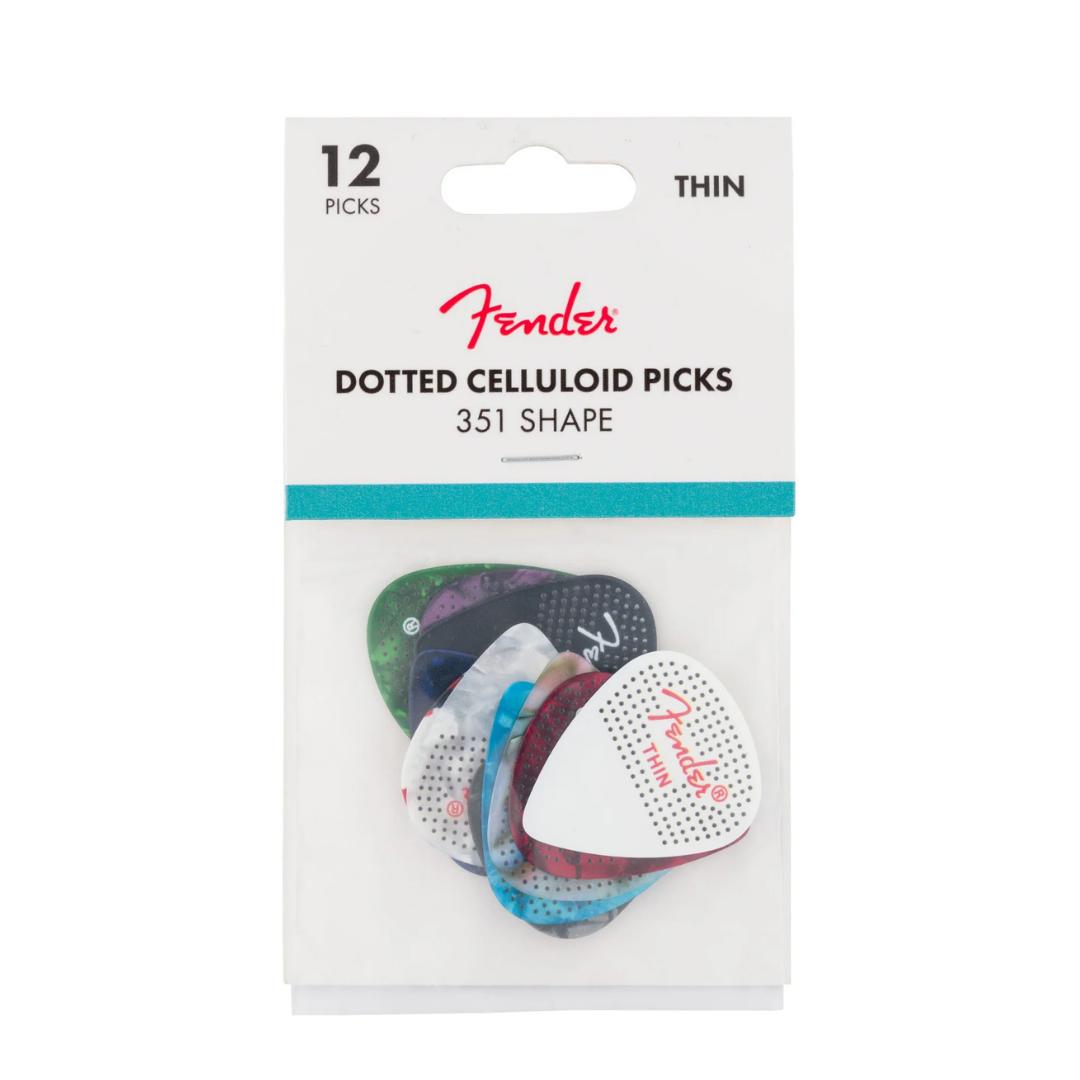 Fender 351 Dotted Celluloid Guitar Picks, 12-Pack - Pick Gitar