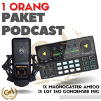 Paket Podcast Recording 1 Orang Maonocaster Maono AM200 + Mic LGT240