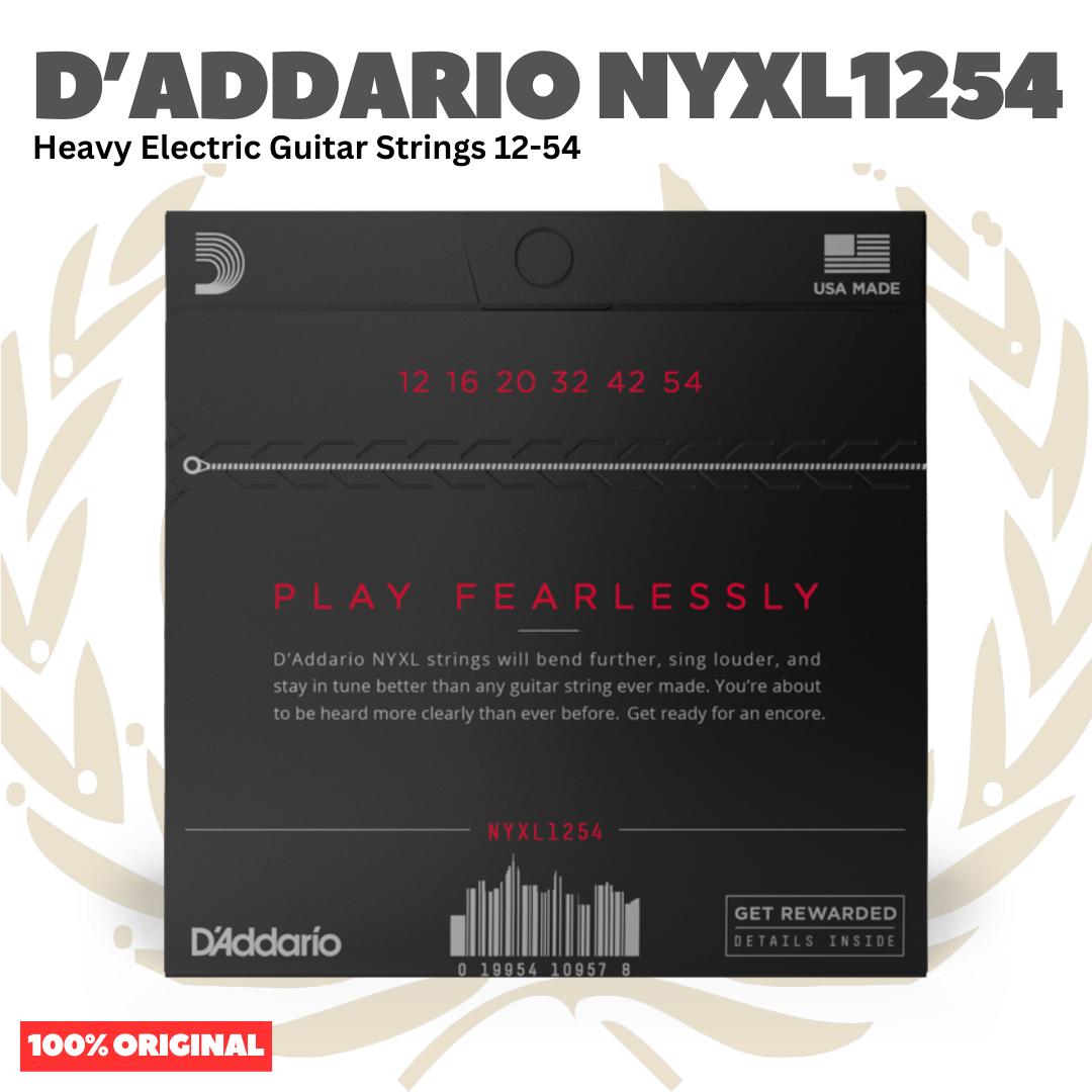 D'Addario NYXL1254 Heavy Electric Guitar Strings 12-54 - NYXL 1254 Senar Gitar Listrik Elektrik Original Asli