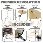 PREMIER REVOLUTION 5 Pcs Drum Set 22" | Free Cymbal, Splash, Kursi