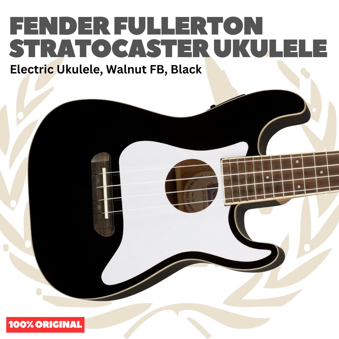 Fender Fullerton Stratocaster Ukulele - Ukulele Elektrik Body Stratocaster Mini 4-Senar With Preamp Original Asli
