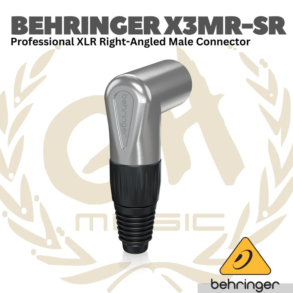Behringer X3MR Professional XLR Right-Angled Male Connector - Jack XLR Male Angled 3 Pin X3-MR