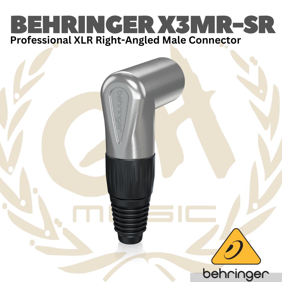 Behringer X3MR Professional XLR Right-Angled Male Connector - Jack XLR Male Angled 3 Pin X3-MR