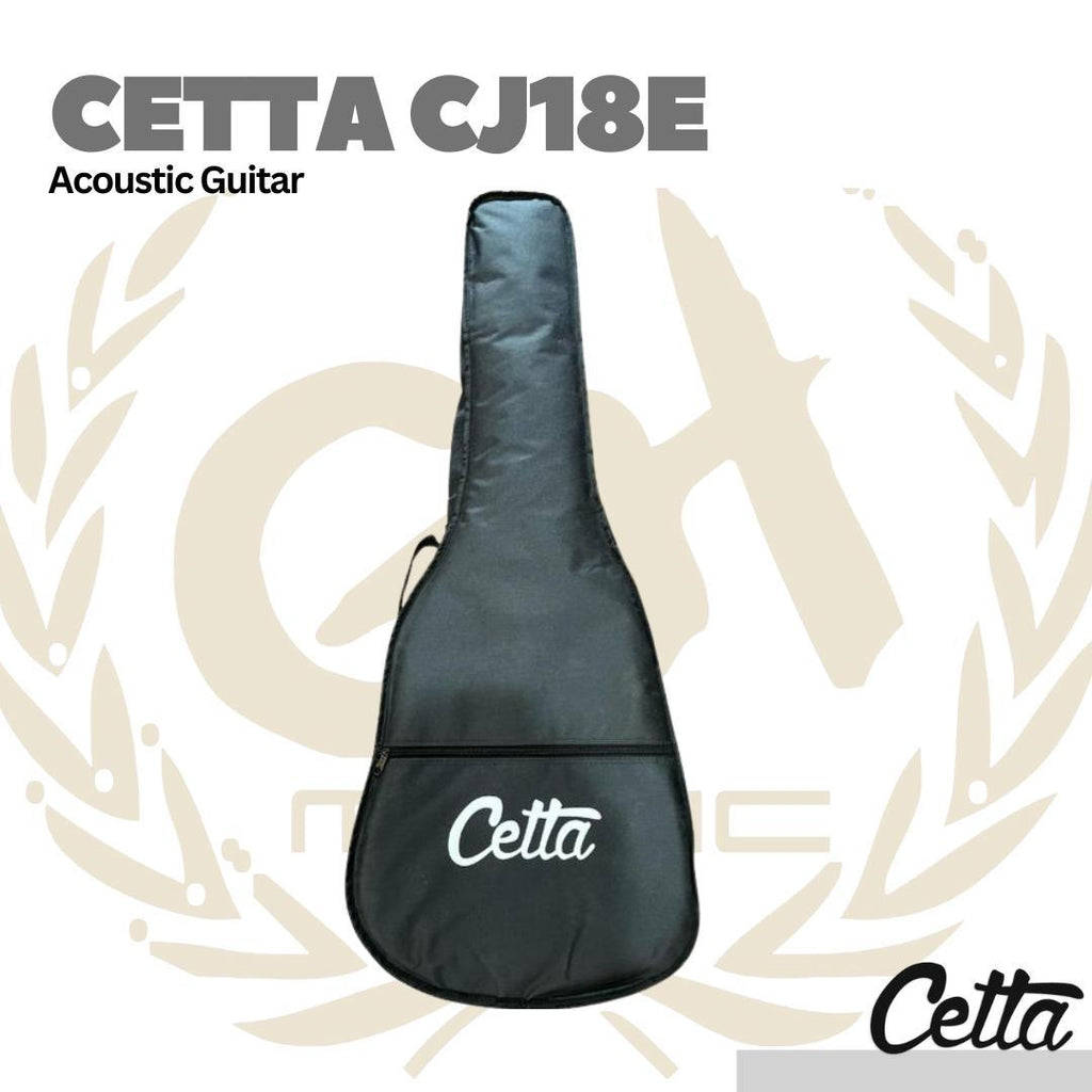 Cetta CJ18E Acoustic Guitar with Pre-Amp - Gitar Akustik Elektrik CJ18E dengan PreAmp