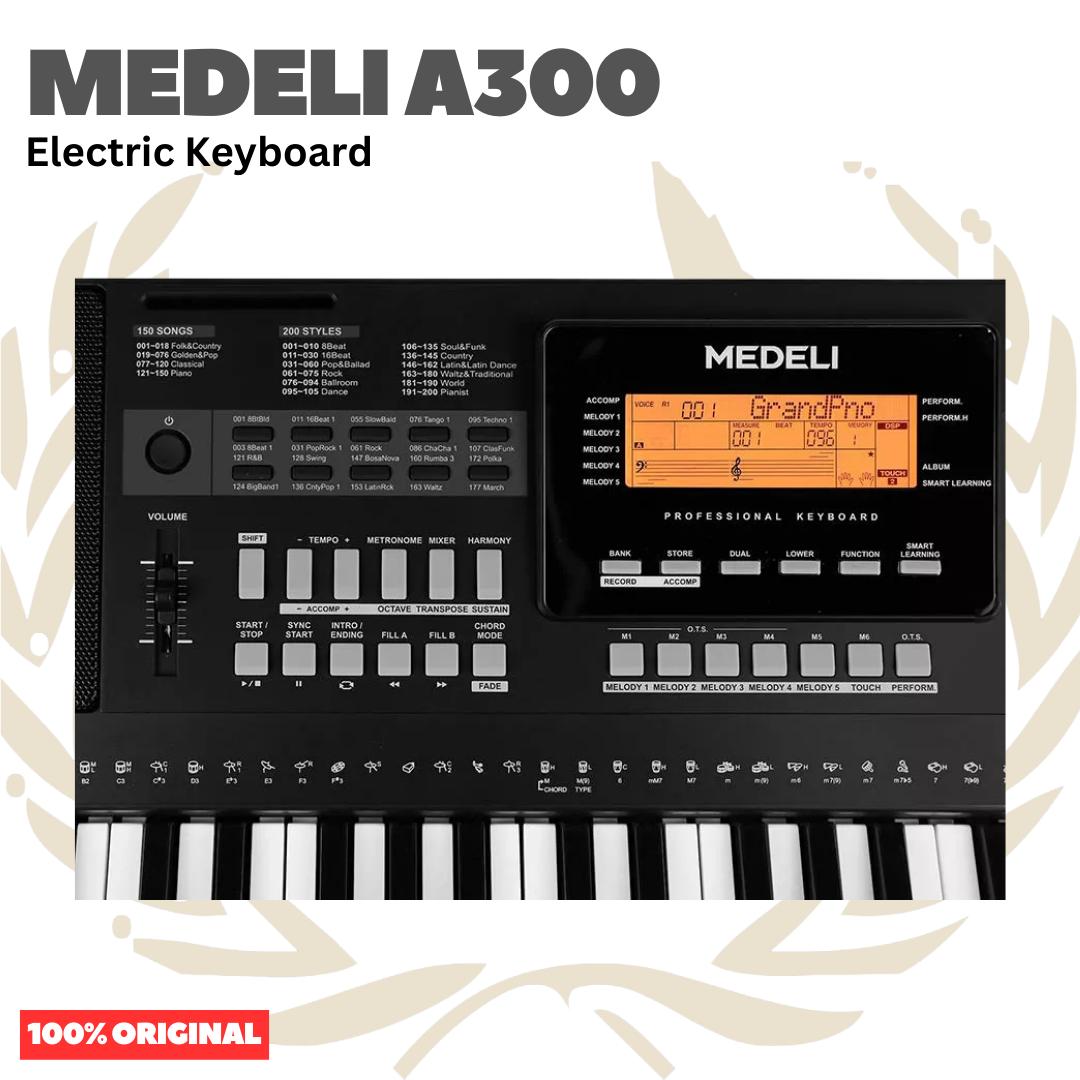MEDELI A300 61-Keys Electric Keyboard Portable - A 300 Keyboard Original Asli