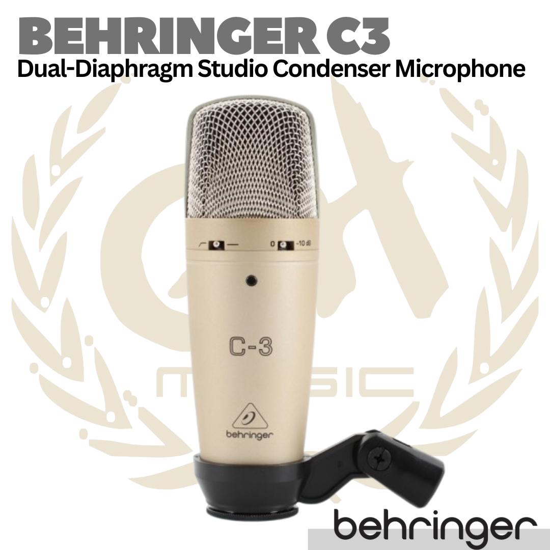 BEHRINGER C3 Dual-Diaphragm Studio Condenser Microphone | Mic Rekaman
