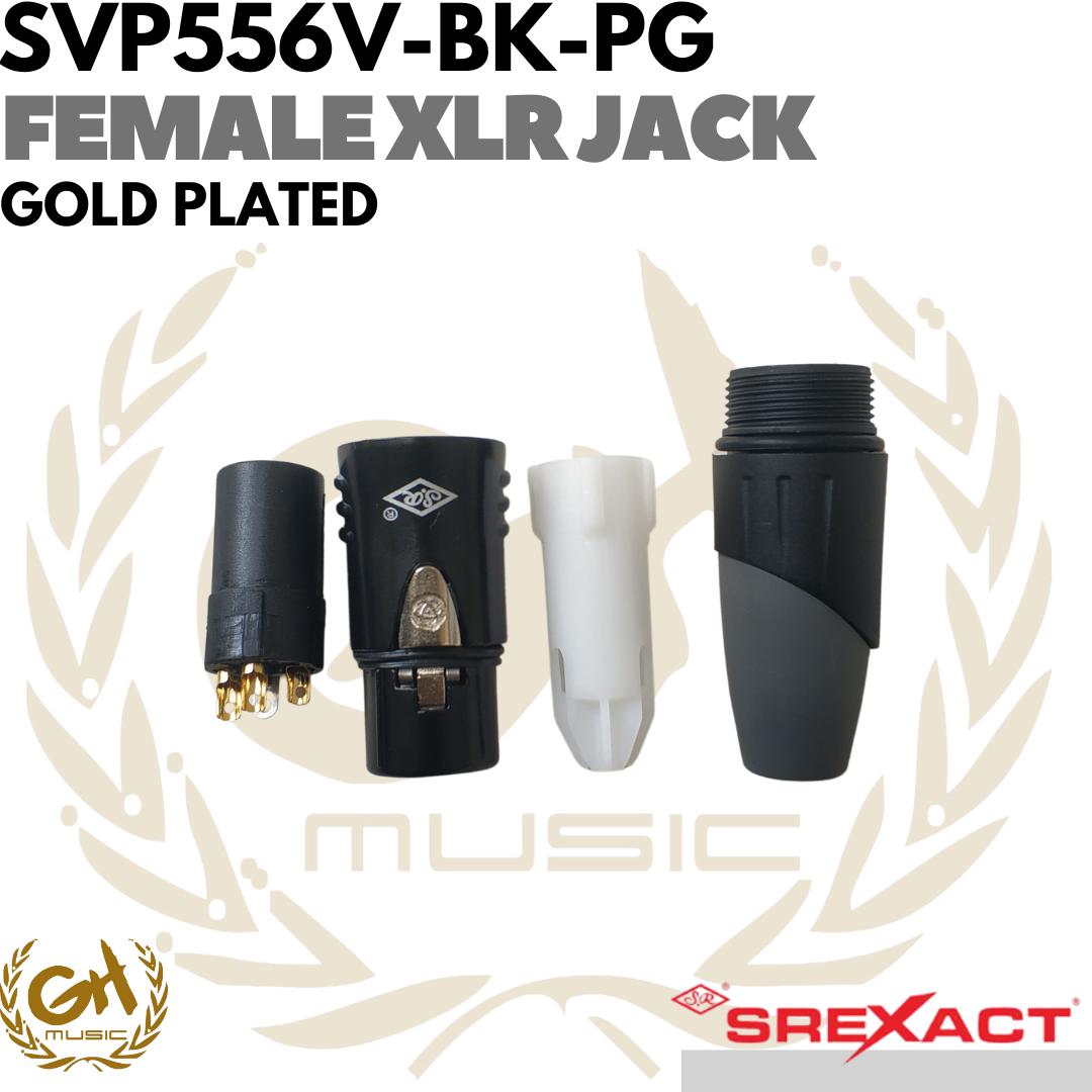SREXACT Female 3 Pin XLR Jack Gold Plated - Jack Mic Premium Canon