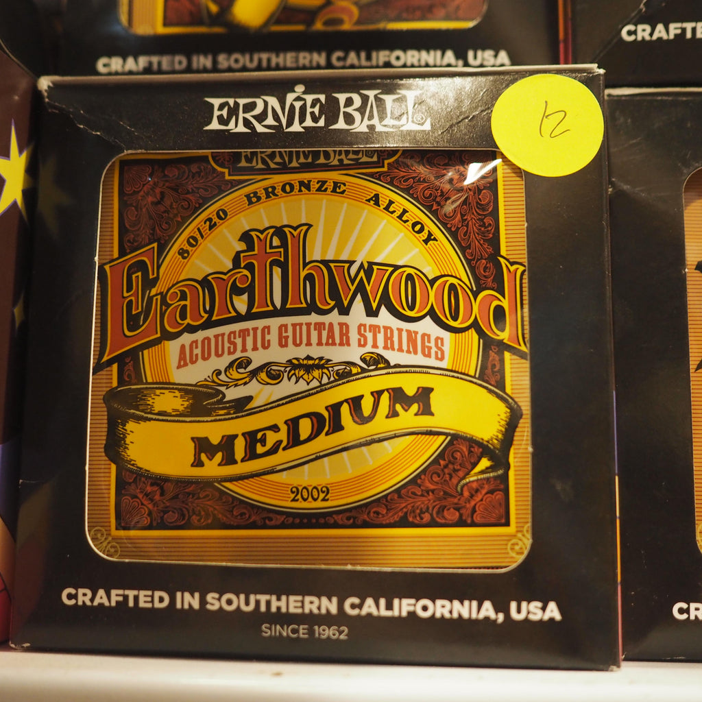 Ernie Ball 2002 Earthwood 80/20 Bronze Acoustic Guitar Strings, 13-56