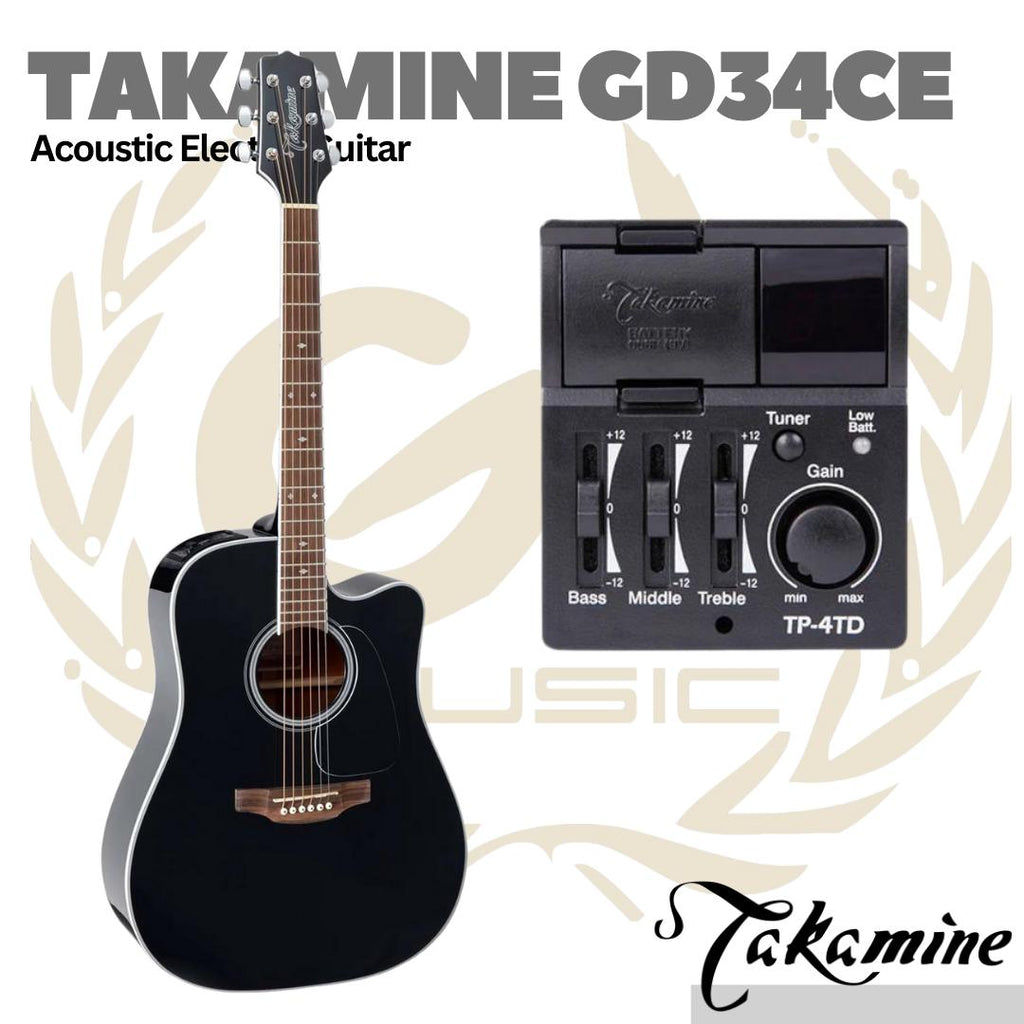 Takamine GD34CE Acoustic  Electric Guitar  - Gitar Akustik Elektrik