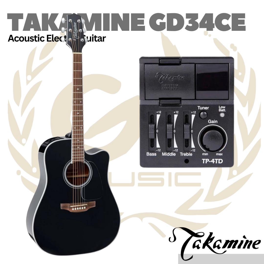 Takamine GD34CE Acoustic  Electric Guitar  - Gitar Akustik Elektrik