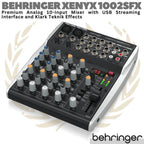 BEHRINGER XENYX 1002SFX Audio Mixer with USB Streaming Interface