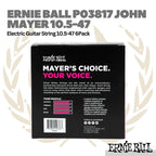 Ernie Ball 3817 John Mayer Silver Slinky Nickel Wound Electric Guitar Strings, 10.5-47, 6-Pack Box - Senar Gitar