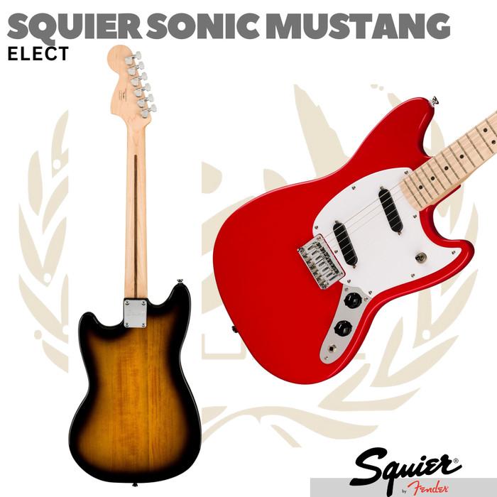 SQUIER SONIC MUSTANG Electric Guitar | Gitar Listrik Elektrik - 2COLOR SUNBURST