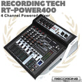 RECORDING TECH RT-POWER400 4 Channel Power Audio Mixer | 400Watt