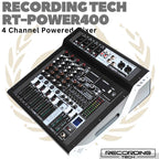 RECORDING TECH RT-POWER400 4 Channel Power Audio Mixer | 400Watt