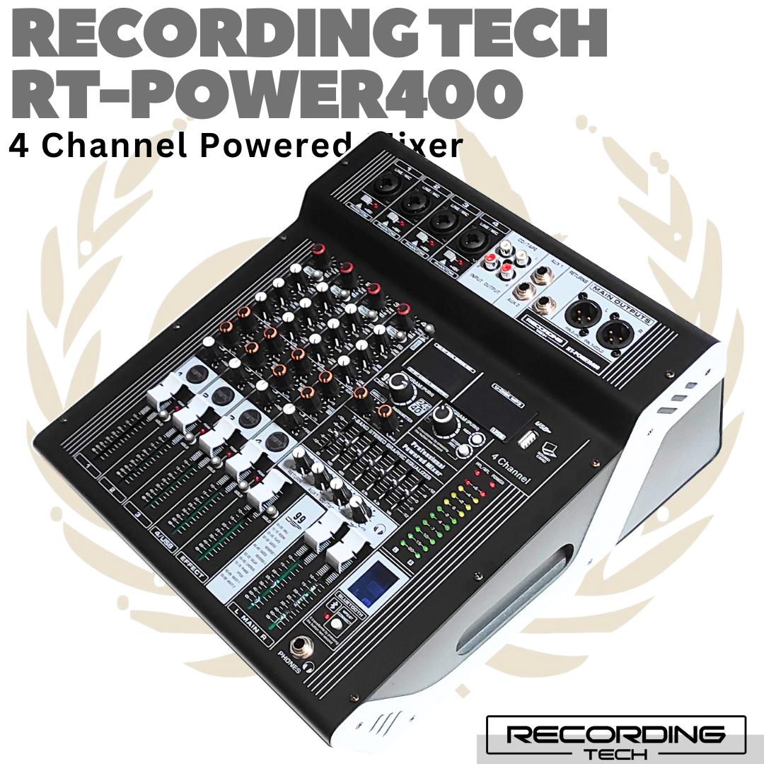 RECORDING TECH RT-POWER400 4 Channel Power Audio Mixer | 400Watt