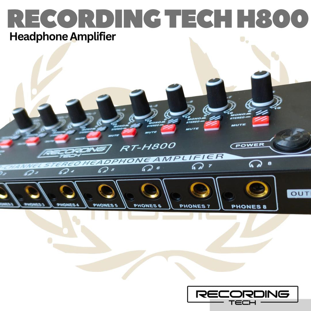Recording Tech H800 - 8 Channel Stereo Headphone Amplifier Splitter