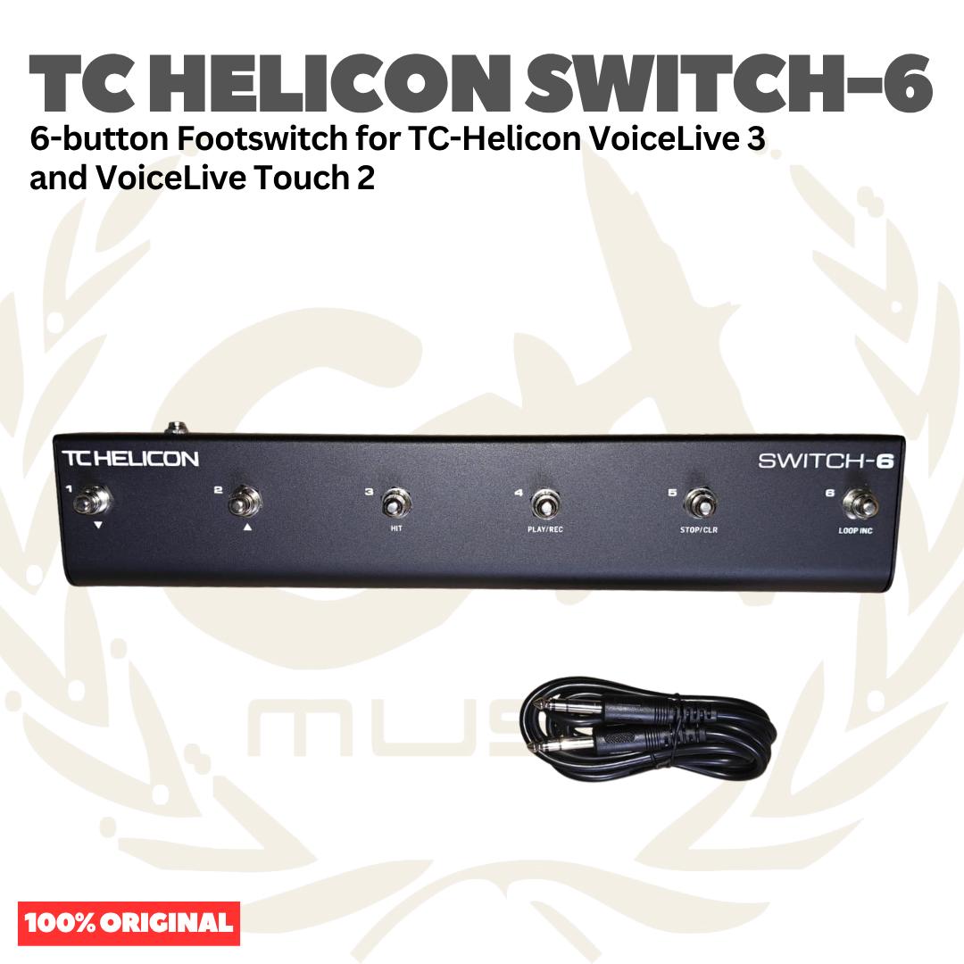 TC Helicon SWITCH-6 Footswitch Accessory Pedal for Expanded Effects Audio Control
