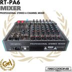 Recording Tech RT-PA6 Professional Stereo Mixer | RT PA 6 - RT PA6