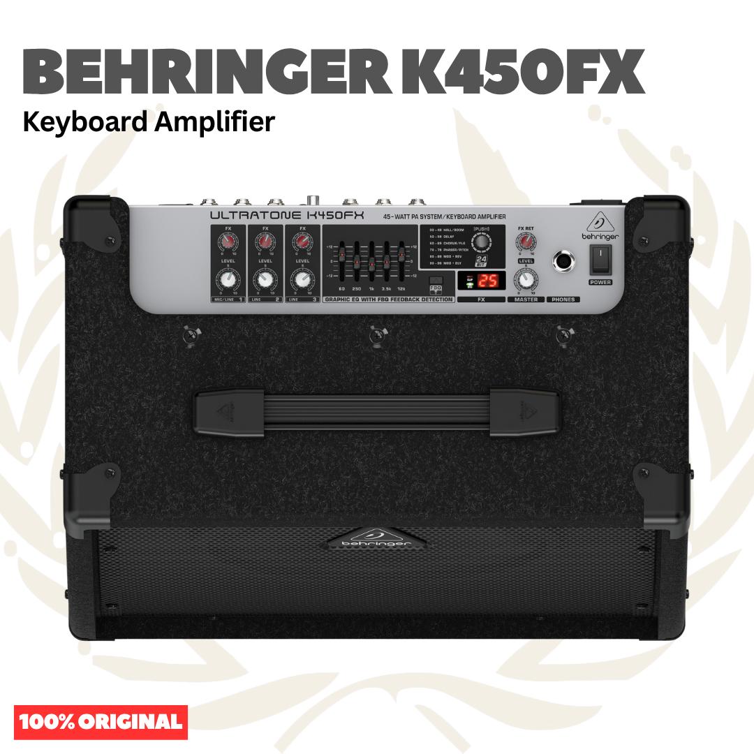 BEHRINGER KX450FX Ultra-Flexible 45W 3-Channel PA System/Keyboard Amplifier with FX and FBQ Feedback Detection - Speaker Ampli Keyboard