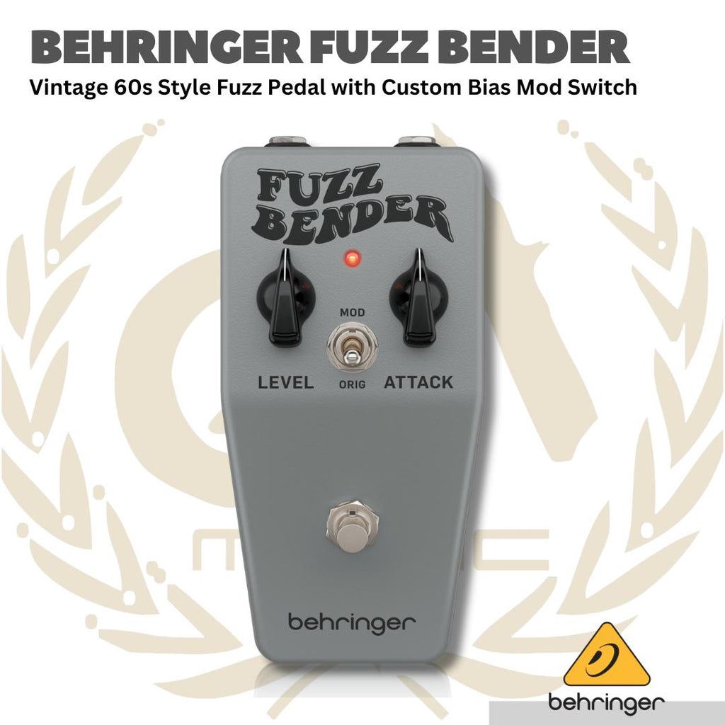 BEHRINGER FUZZ BENDER VINTAGE 60s STYLE PEDAL EFFECT - FUZZ-BENDER EFEK PEDAL GITAR BASS FUZZBENDER