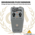BEHRINGER FUZZ BENDER VINTAGE 60s STYLE PEDAL EFFECT - FUZZ-BENDER EFEK PEDAL GITAR BASS FUZZBENDER
