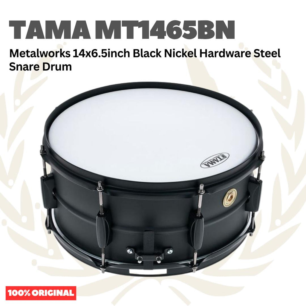 TAMA MT1465BN Metalworks 14x6.5inch Black Nickel Hardware Steel Snare Drumn- Senar Drum