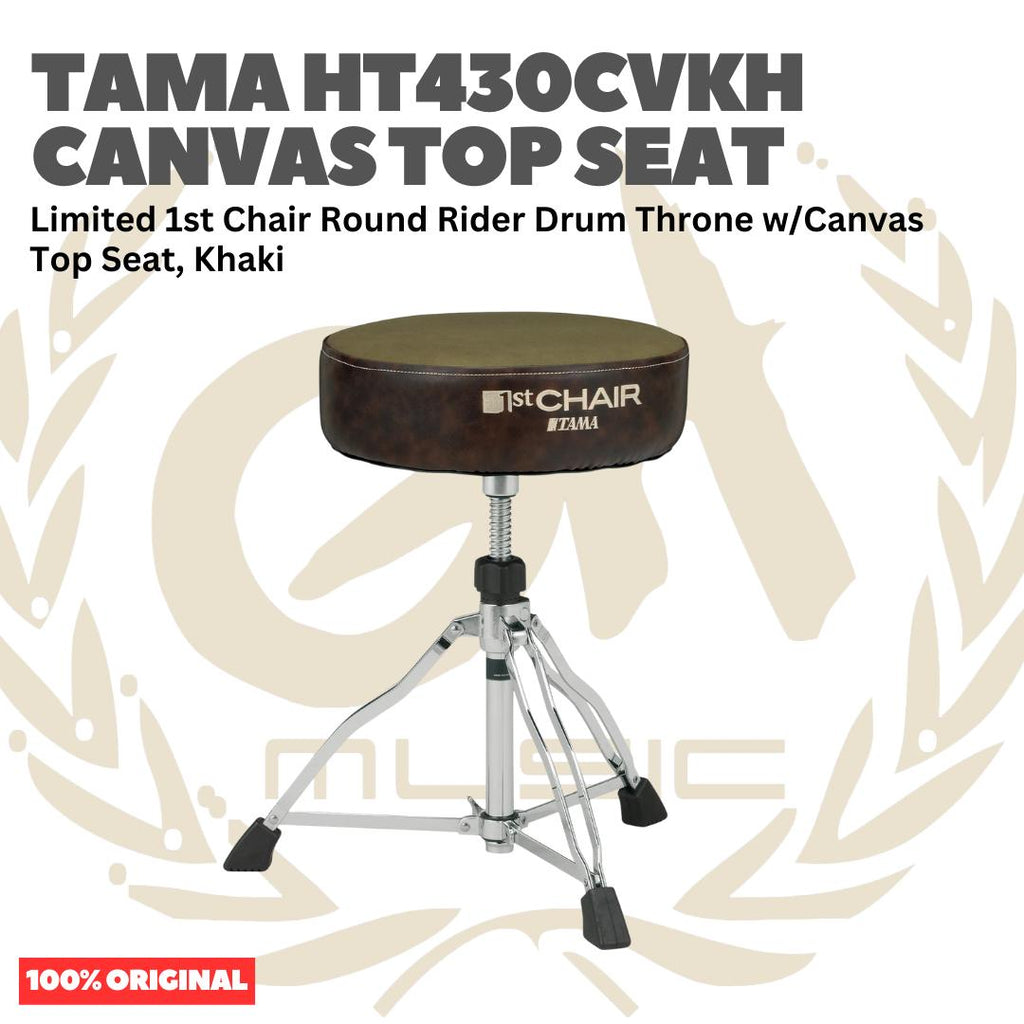 TAMA HT430CV Limited 1st Chair Round Rider Drum Throne w/Canvas Top Seat - Kursi Drum Bangku Drum