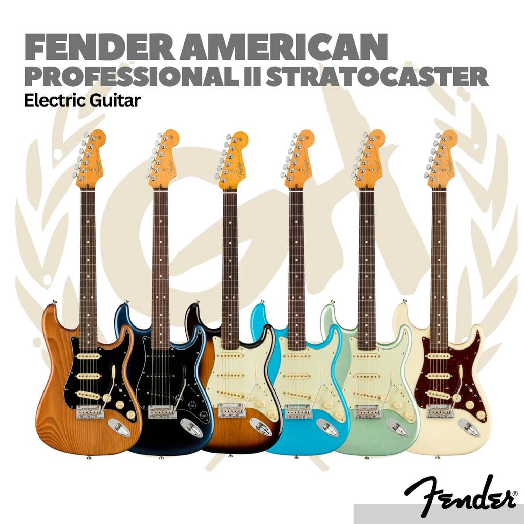 Fender American Professional II Stratocaster Electric Guitar, Rosewood RW FB | Gitar Elektrik Original