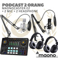 PAKET PODCAST 2 ORANG, SOUND CARD MAONO E2 AME2 PLUS A03 + RT X-MP10 + MH601