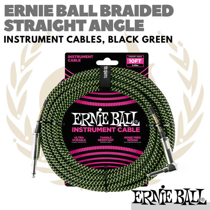 ERNIE BALL BRAIDED Straight Angle Instrument Cable | Kabel Jack Gitar