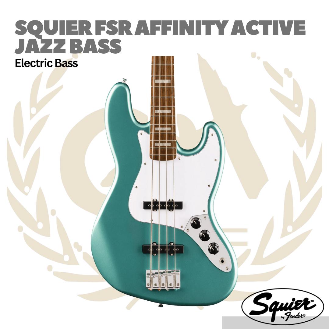 Squier Affinity Series Active Jazz Bass Guitar, Laurel FB - Bass Elektrik