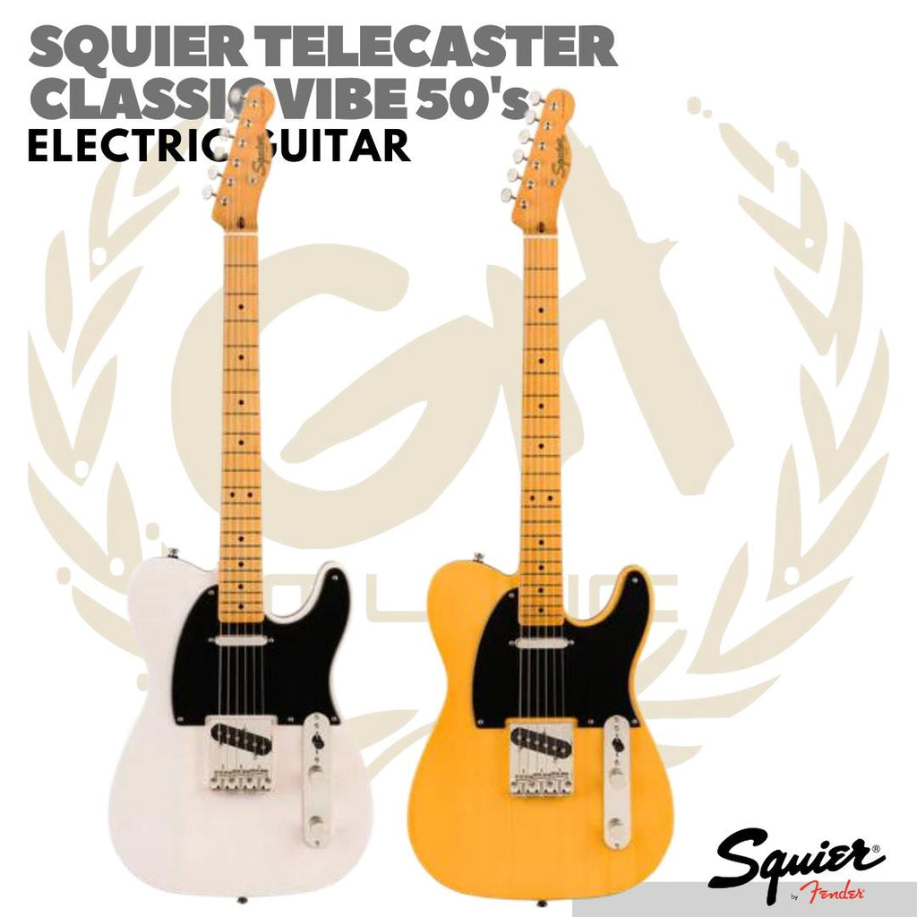 Squier Telecaster Classic Vibe 50s Electric Guitar, Maple FB - Gitar Listrik