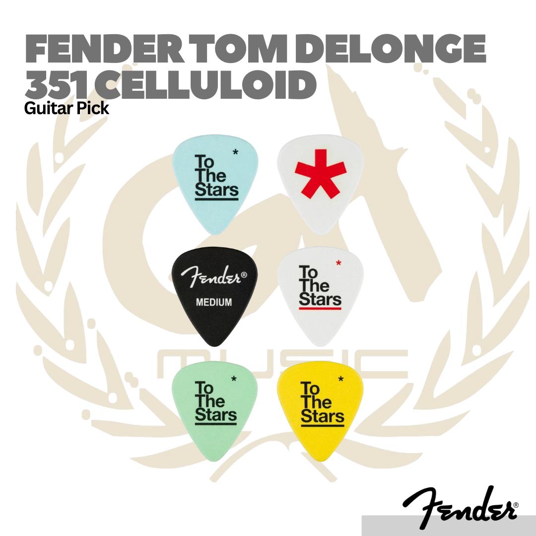 Fender Tom DeLonge 351 Celluloid Guitar Picks, 6-Pack - Pick Gitar Bass