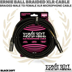 ERNIE BALL Braided XLR Male to Female Microphone Cable | Kabel Mic XLR