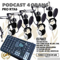 RECORDING TECH PRO RTX6 PLUS RT - BM800, PAKET PODCAST 4 ORANG KOMPLIT