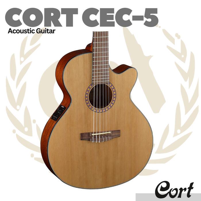 Cort CEC-5 Nylon Classical Guitar - Gitar Akustik Klasik CE-C5