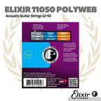 Elixir 11050 12-53 Polyweb 80/20 Bronze Acoustic Guitar Strings