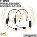 RECORDING TECH RT BM2H WIRELESS DUAL CLIP ON MIC BANDO IMAM SEMINAR