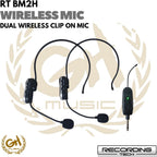 RECORDING TECH RT BM2H WIRELESS DUAL CLIP ON MIC BANDO IMAM SEMINAR