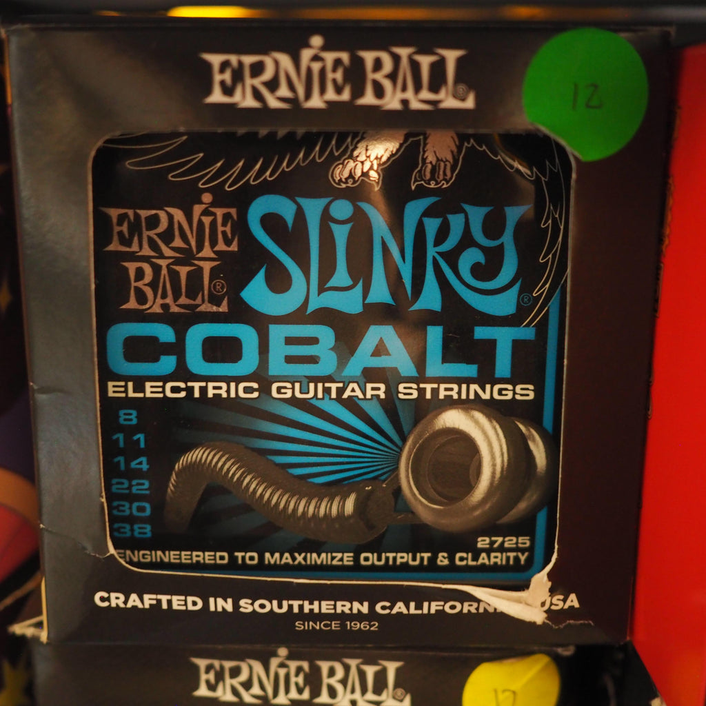 Ernie Ball 2725 Extra Slinky Cobalt Electric Guitar Strings, 8-38