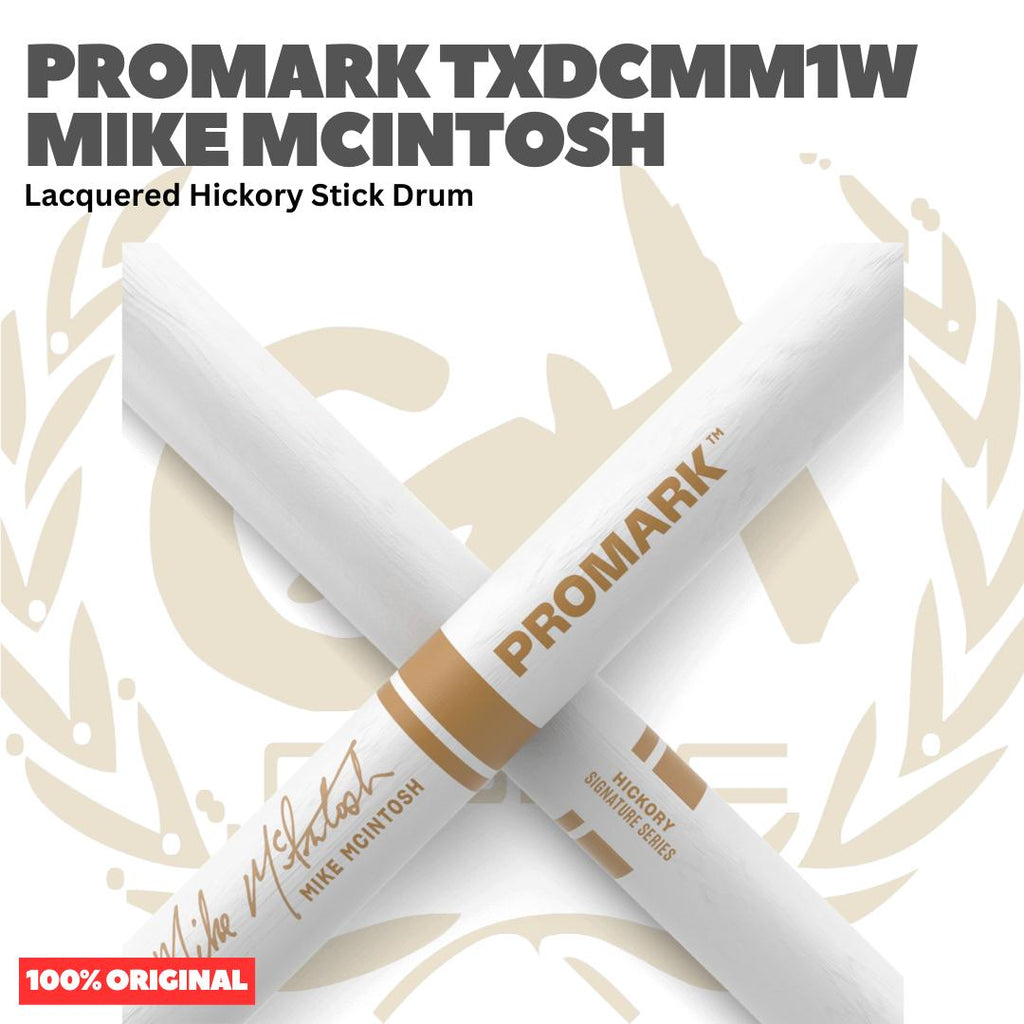 PROMARK TXDCMM1W Mike McIntosh Lacquered Hickory Stick Drum - Stik Drum Original Asli