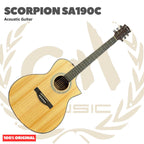 Scorpion SA190C Series Acoustic Guitar - SA 190 C Gitar Akustik Original Asli